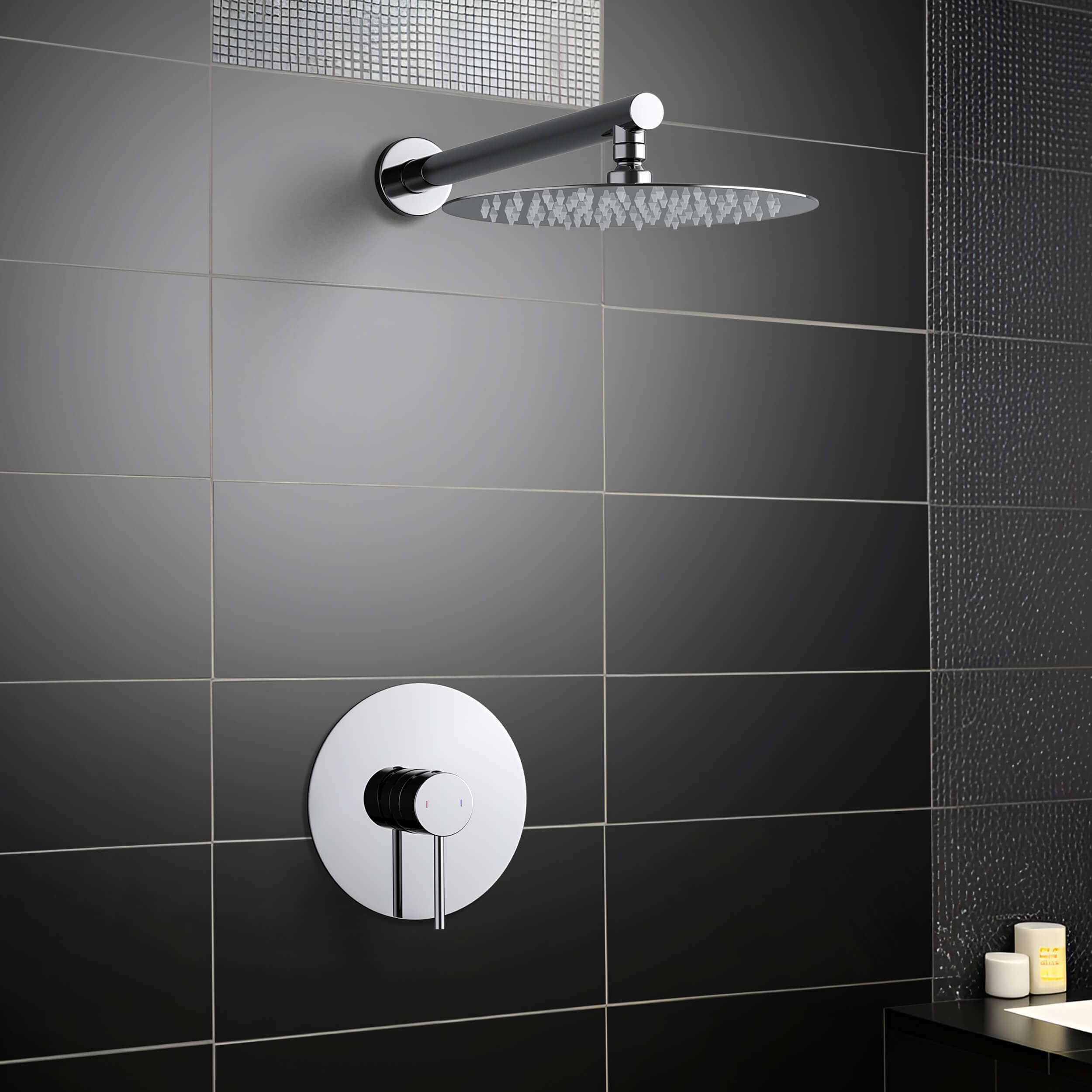 Halo Pressure Balanced Single Function Wall Mount Shower System with Rough-In Valve - CSF-4007