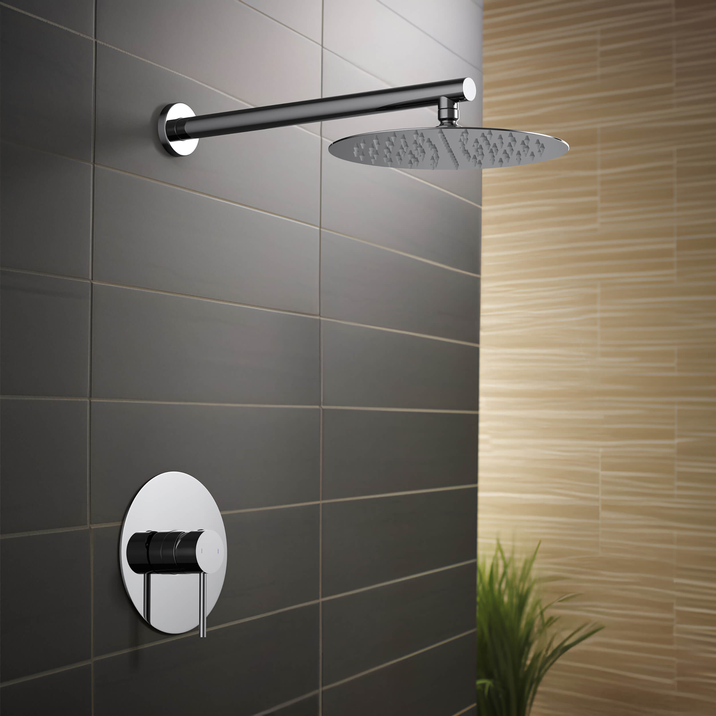 Halo Pressure Balanced Single Function Wall Mount Shower System with Rough-In Valve - CSF-4007