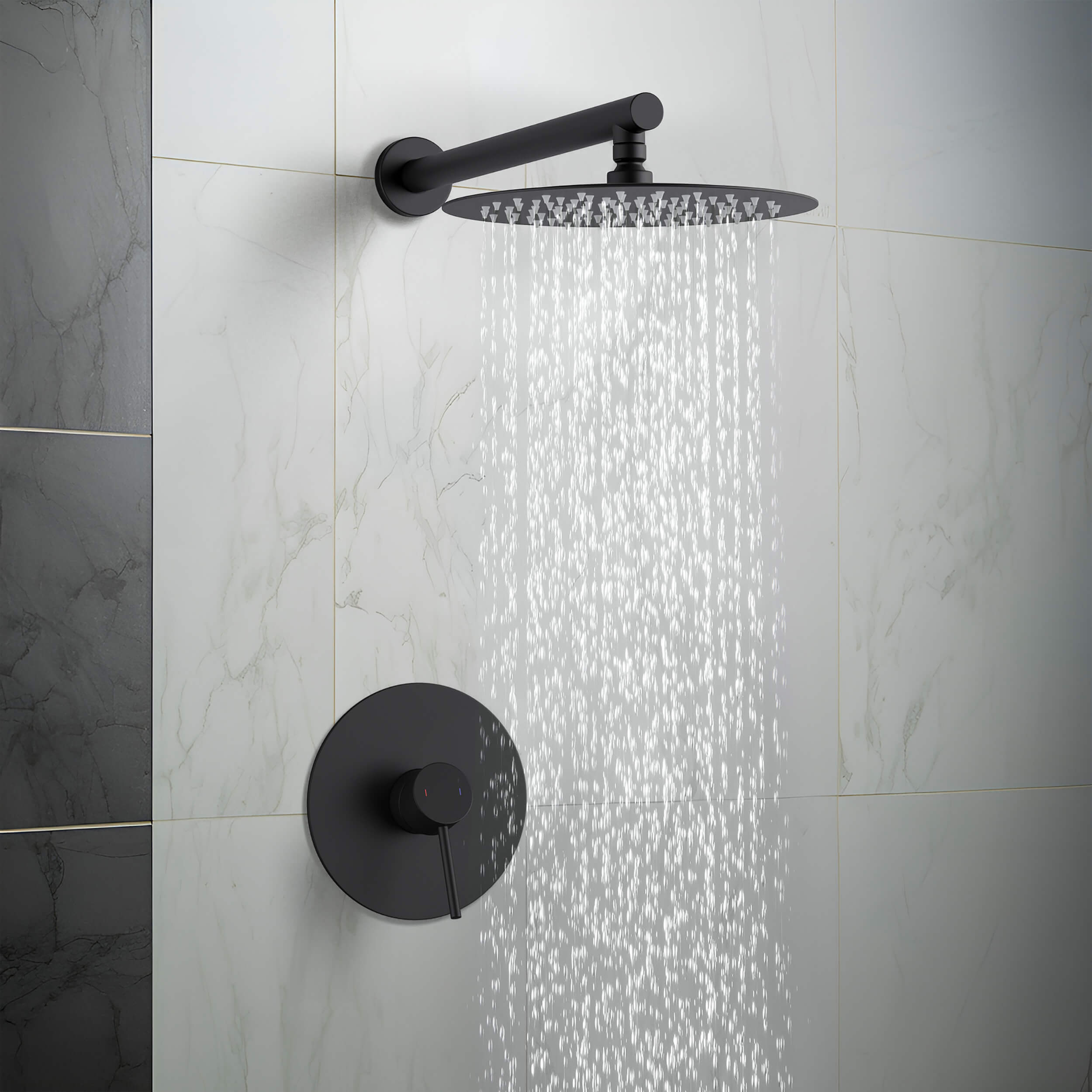 Halo Pressure Balanced Single Function Wall Mount Shower System with Rough-In Valve - CSF-4007