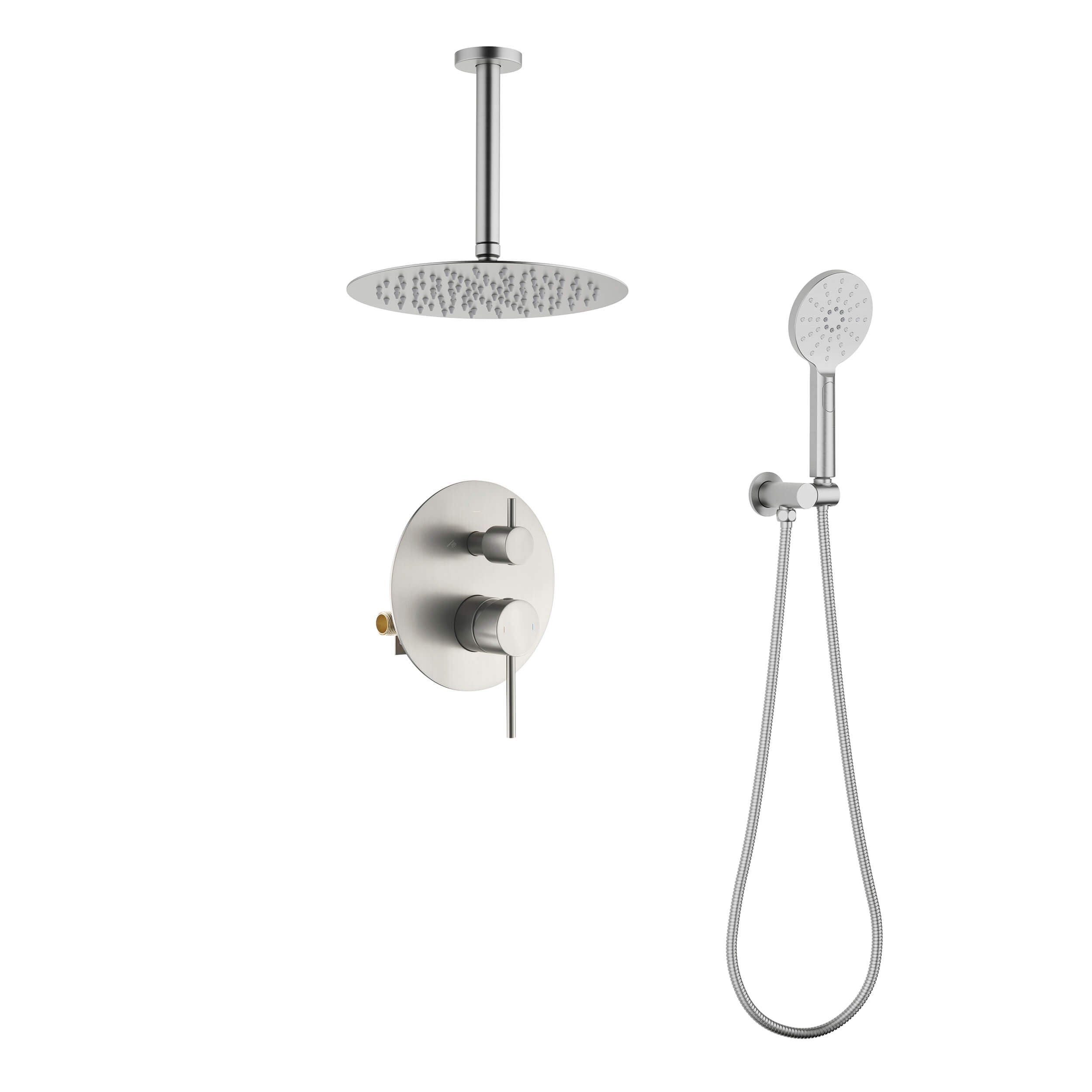 Halo Pressure Balanced 2-Function Ceiling Mount Shower System with Rough-in Valve - CSF-4008