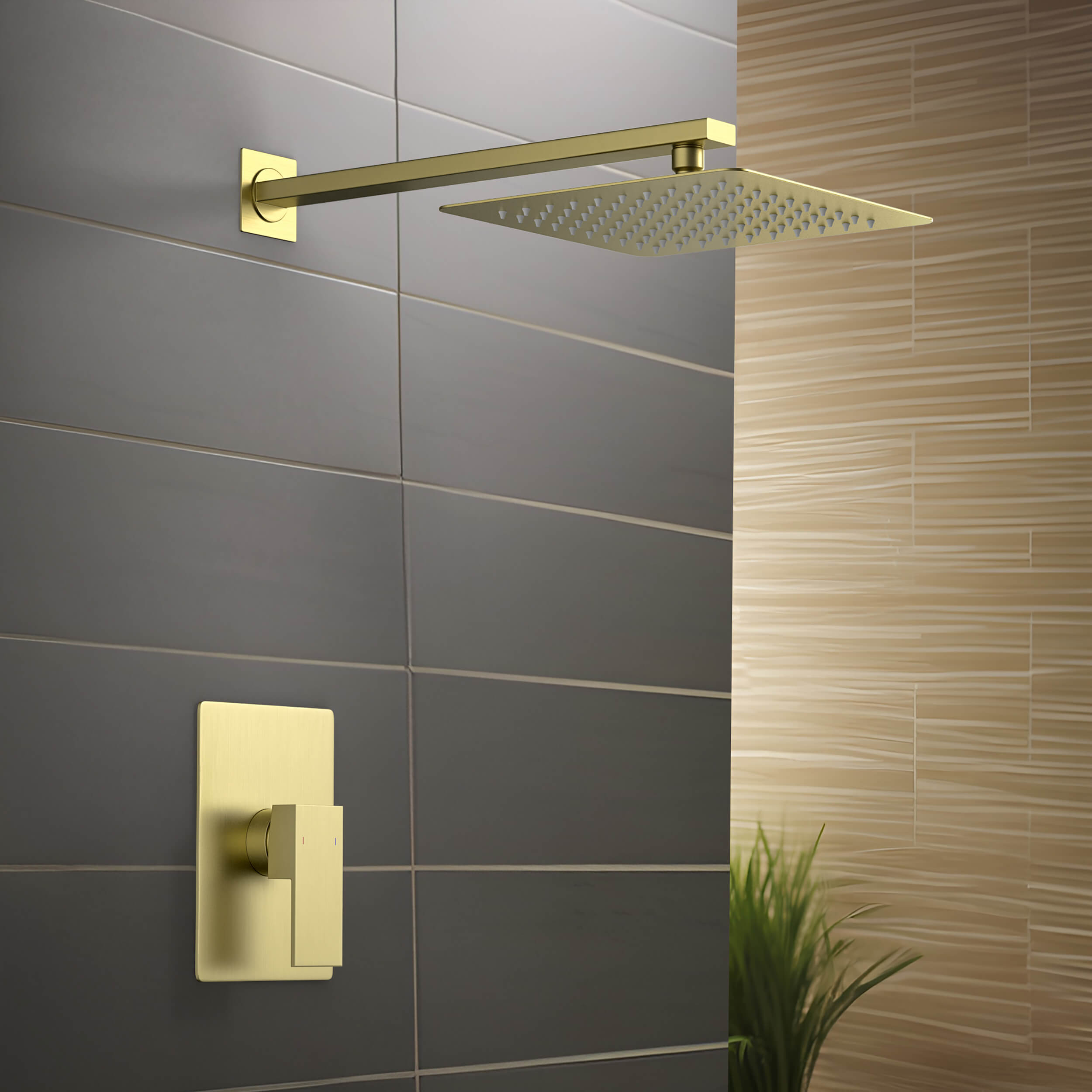 Quadra Pressure Balanced Single Function Wall Mount Shower System with Rough-In Valve - CSF-4011