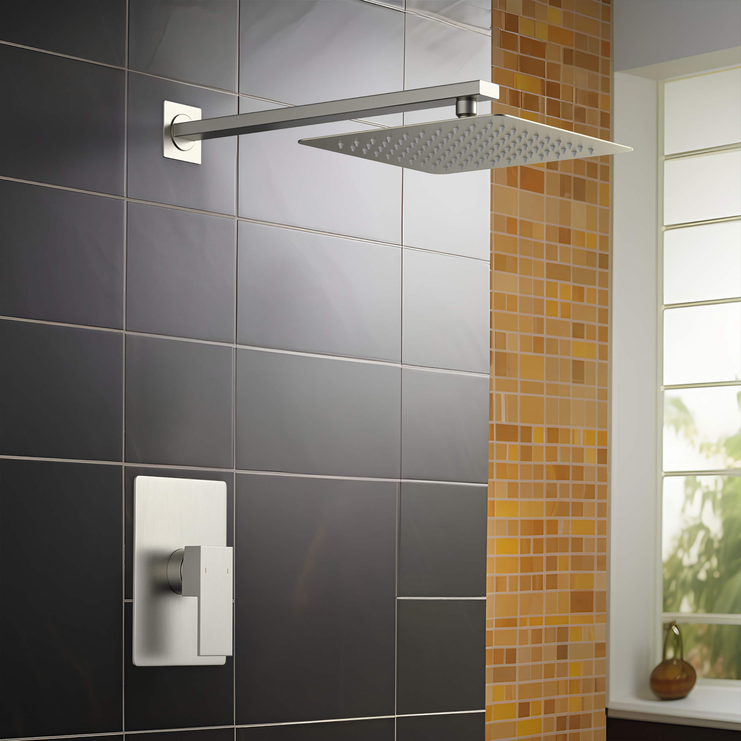 Quadra Pressure Balanced Single Function Wall Mount Shower System with Rough-In Valve - CSF-4011