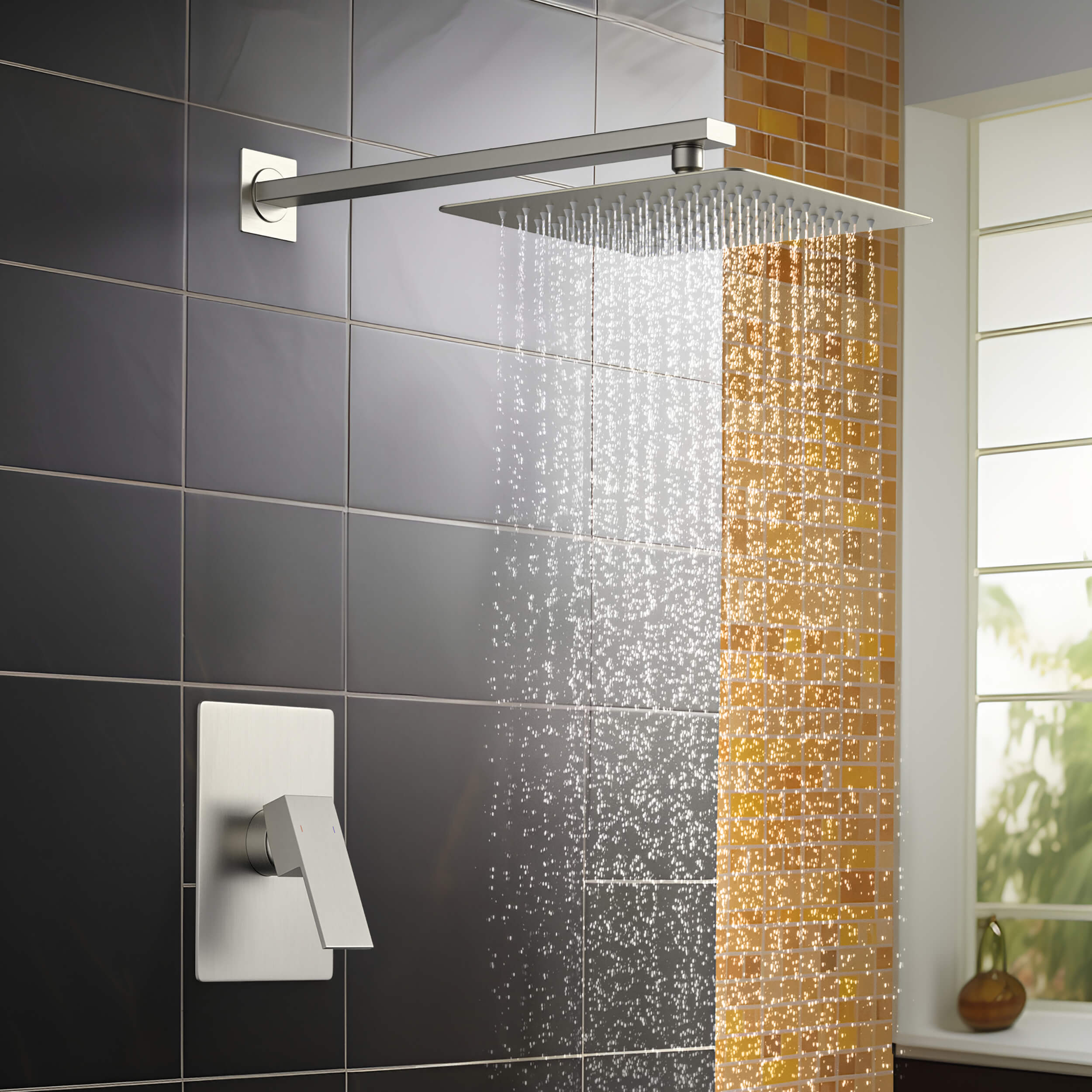 Quadra Pressure Balanced Single Function Wall Mount Shower System with Rough-In Valve - CSF-4011