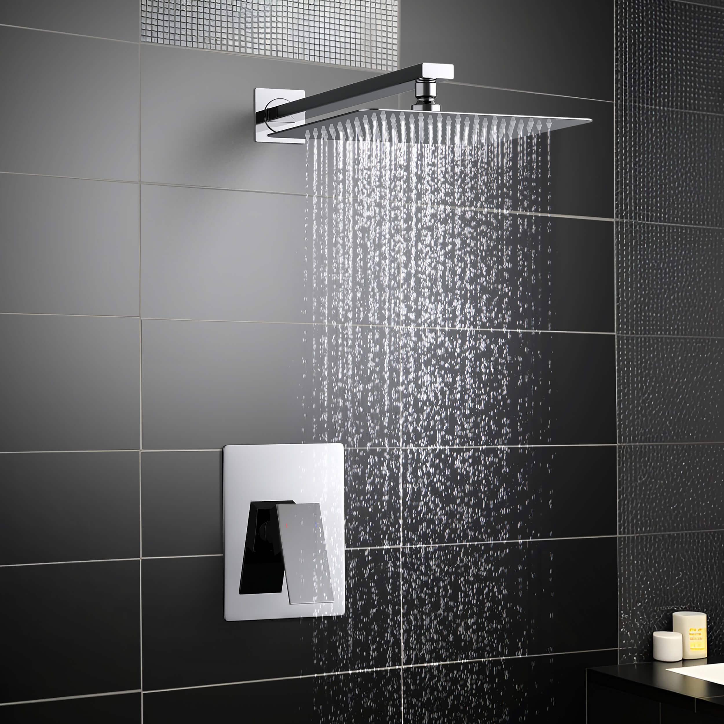 Quadra Pressure Balanced Single Function Wall Mount Shower System with Rough-In Valve - CSF-4011