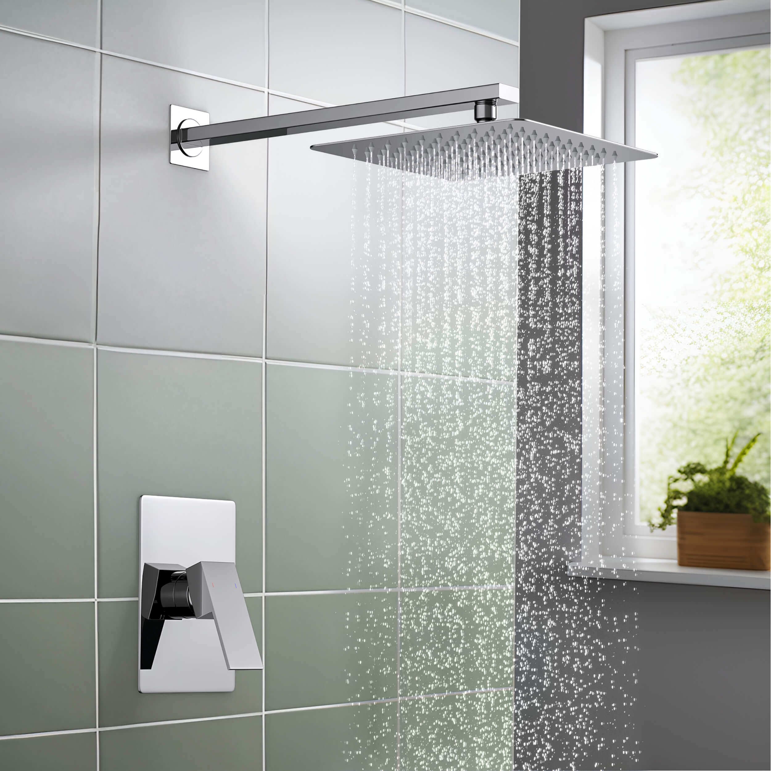 Quadra Pressure Balanced Single Function Wall Mount Shower System with Rough-In Valve - CSF-4011