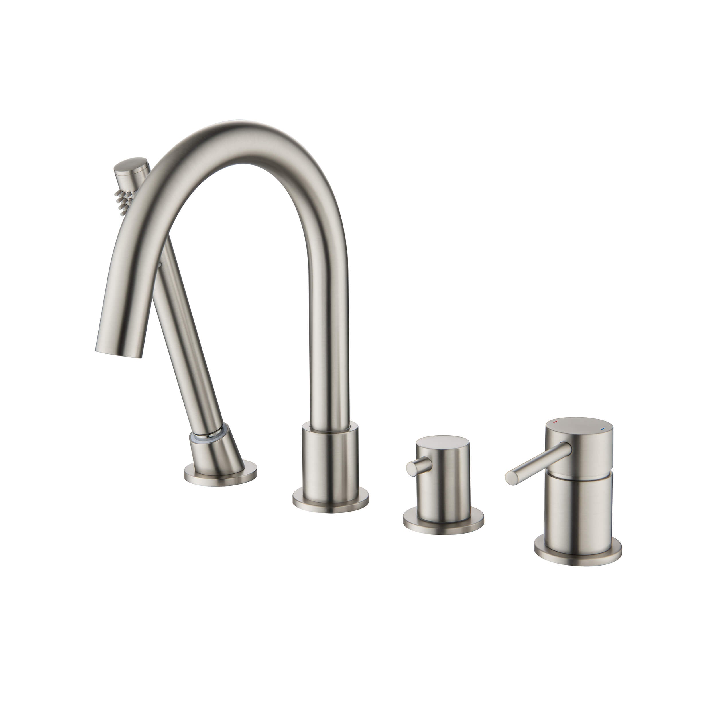 Halo Deck Mounted Roman Bathtub Faucet with Hand Shower - CTF-3101