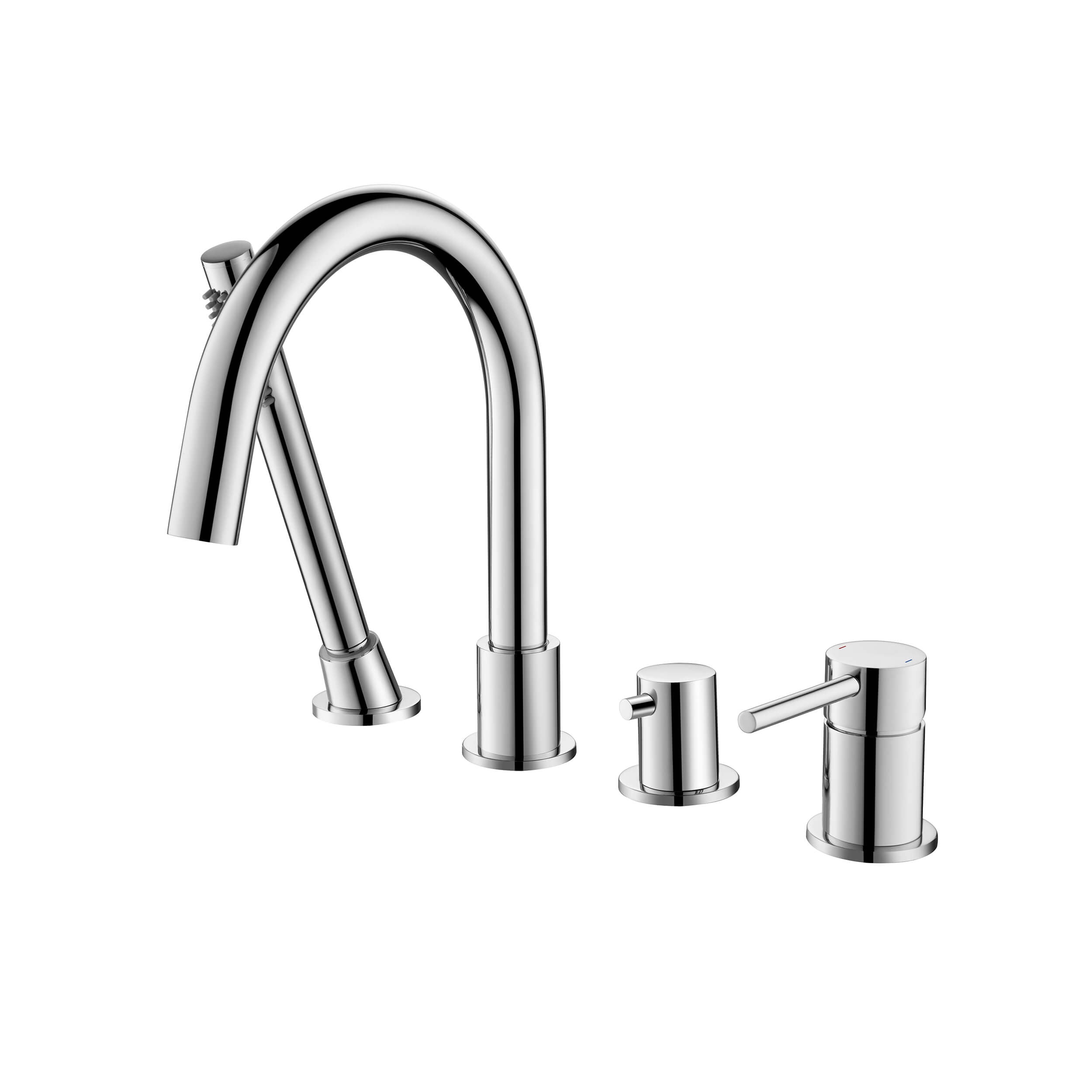 Halo Deck Mounted Roman Bathtub Faucet with Hand Shower - CTF-3101