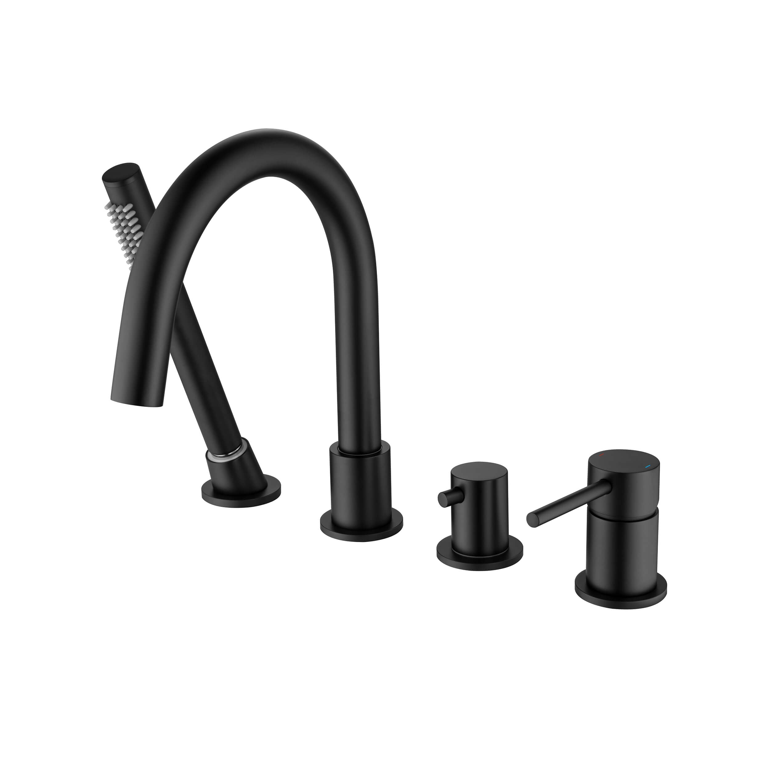 Halo Deck Mounted Roman Bathtub Faucet with Hand Shower - CTF-3101