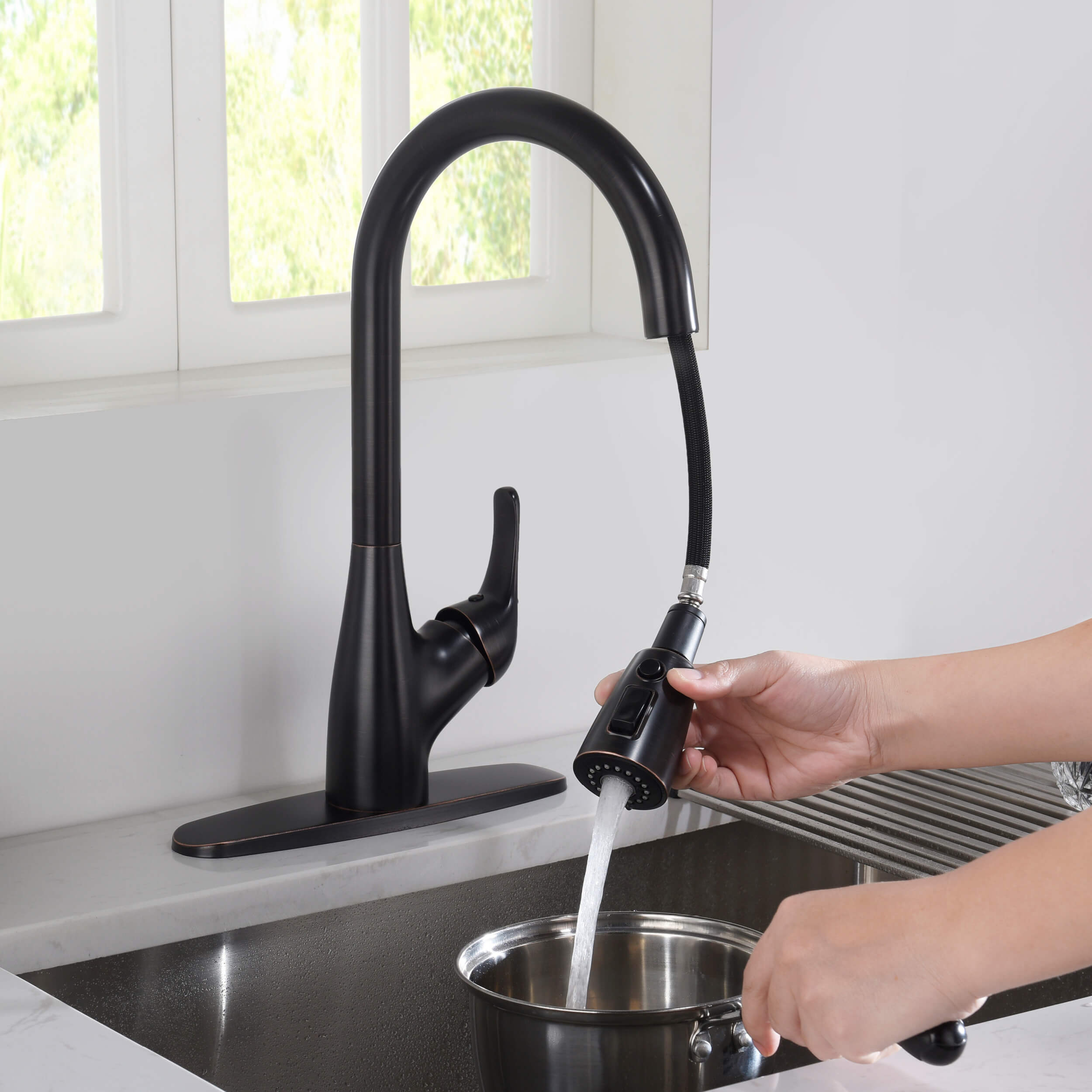 Value Collection - Single Handle Pull Down Kitchen Faucet - F101ORB