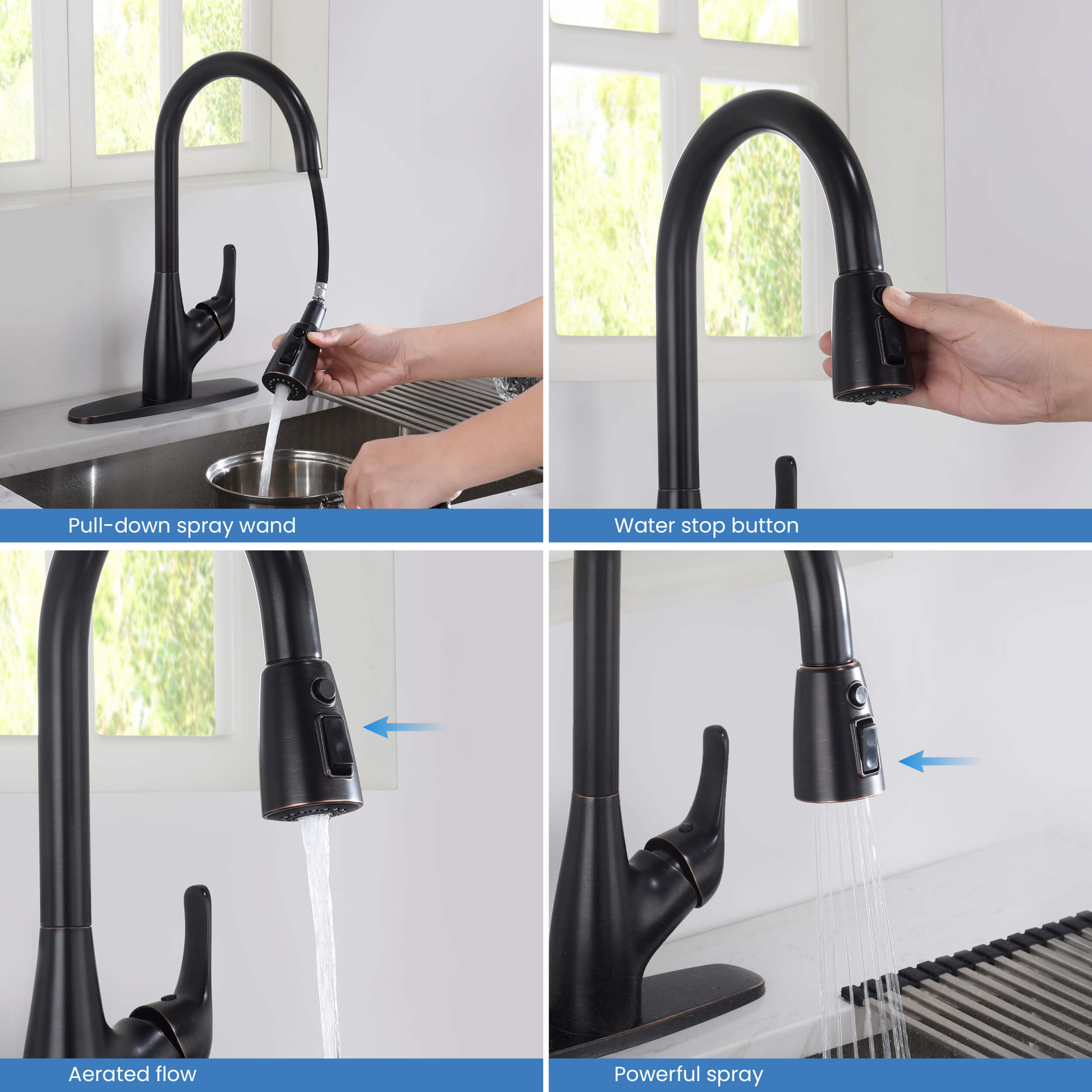 Value Collection - Single Handle Pull Down Kitchen Faucet - F101ORB