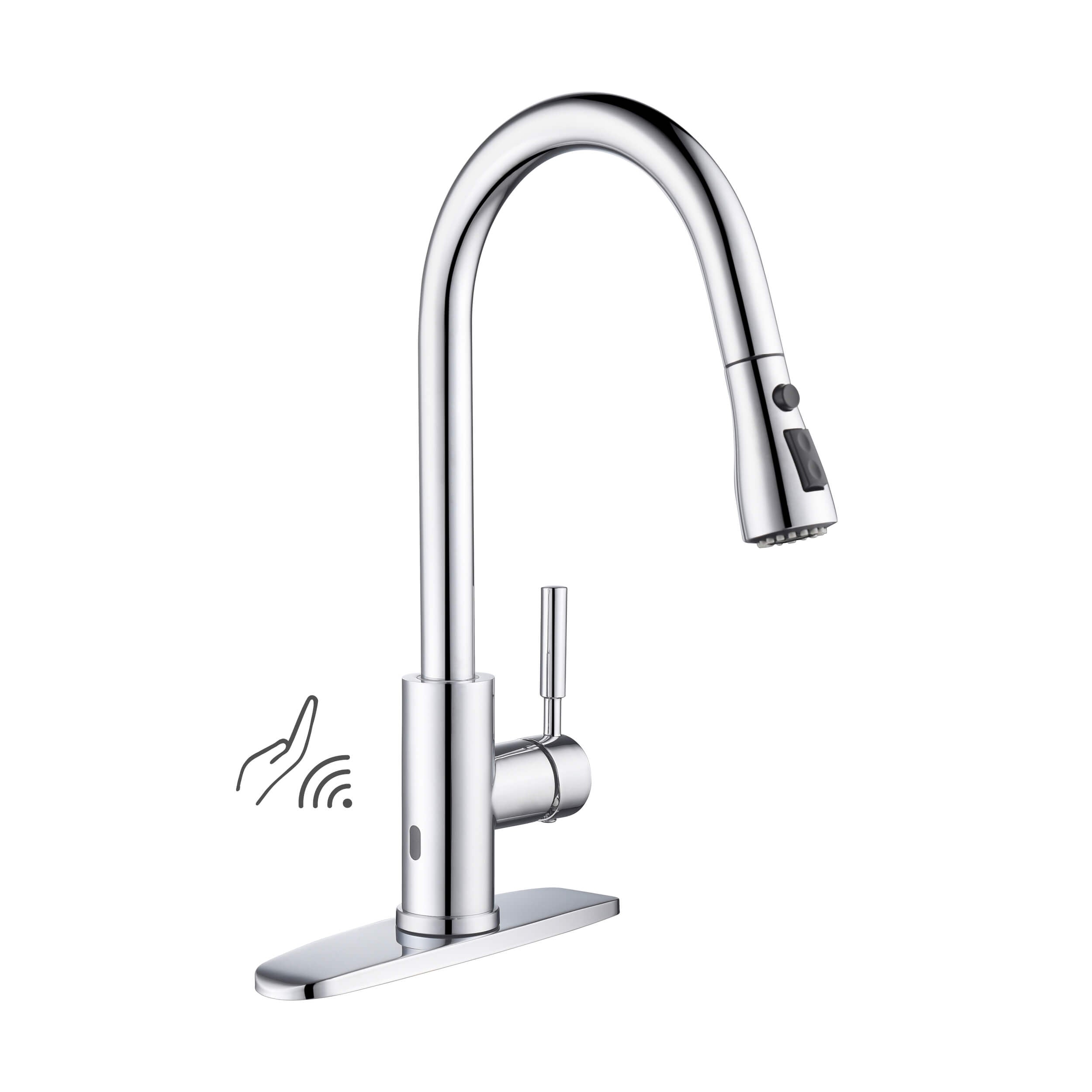 Value Collection - Single Handle Pull Down Kitchen Faucet With Touch Sensor - F102-S