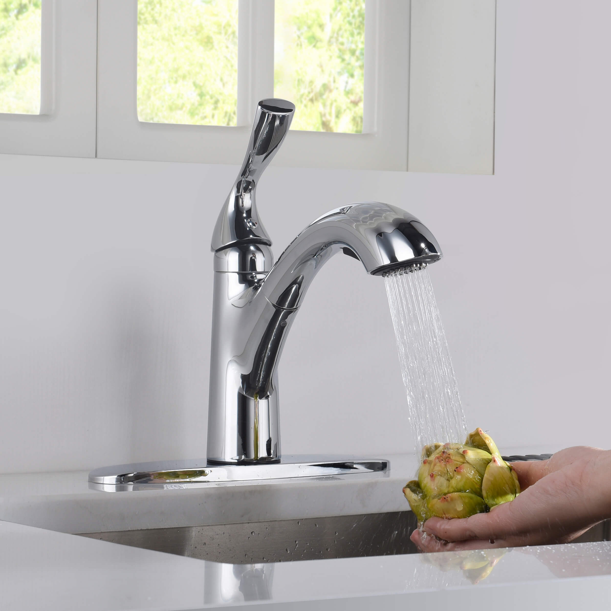 Value Collection - Single Handle Pull Out Kitchen Faucet - F103