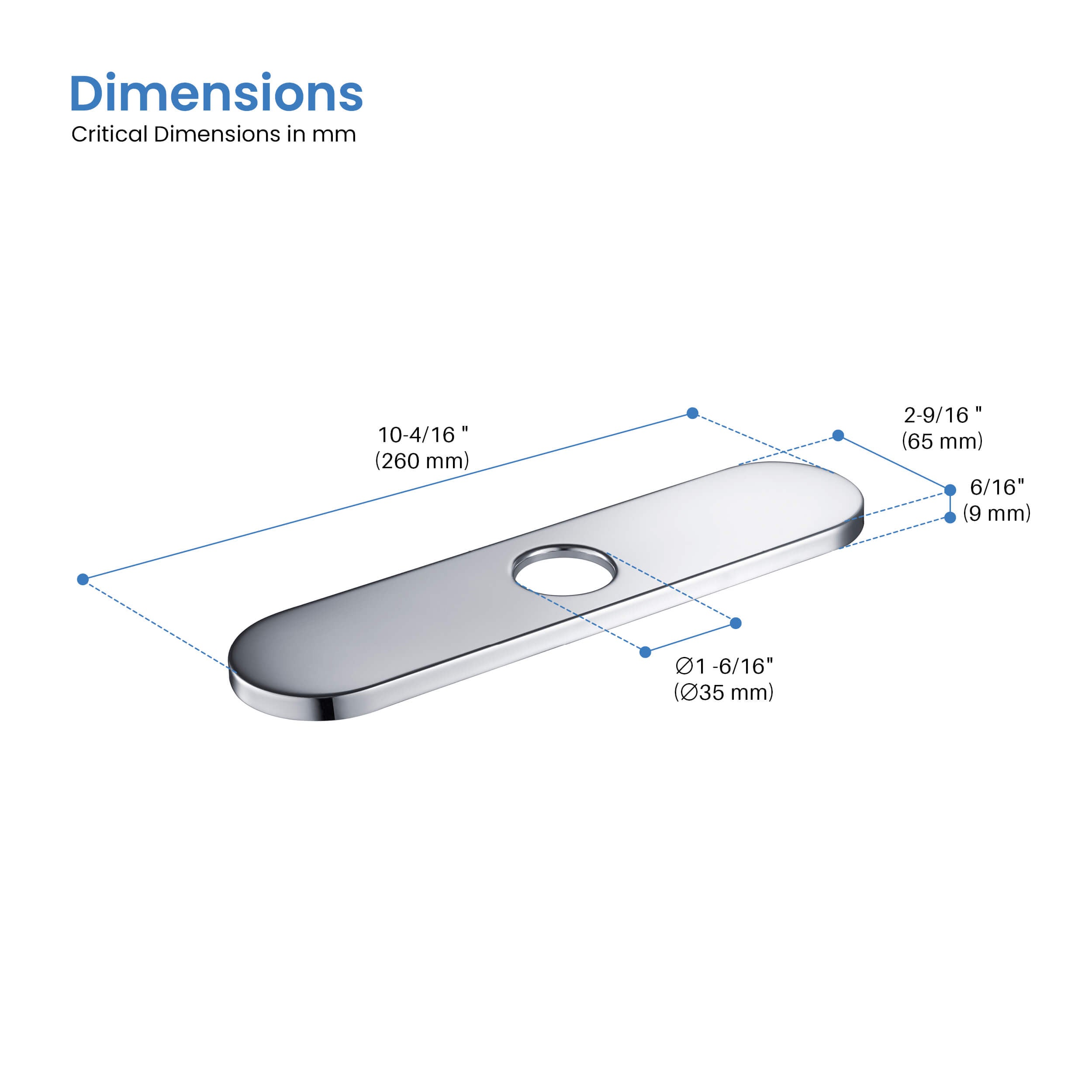 10 Inch Kitchen Faucet Hole Cover - FC-1