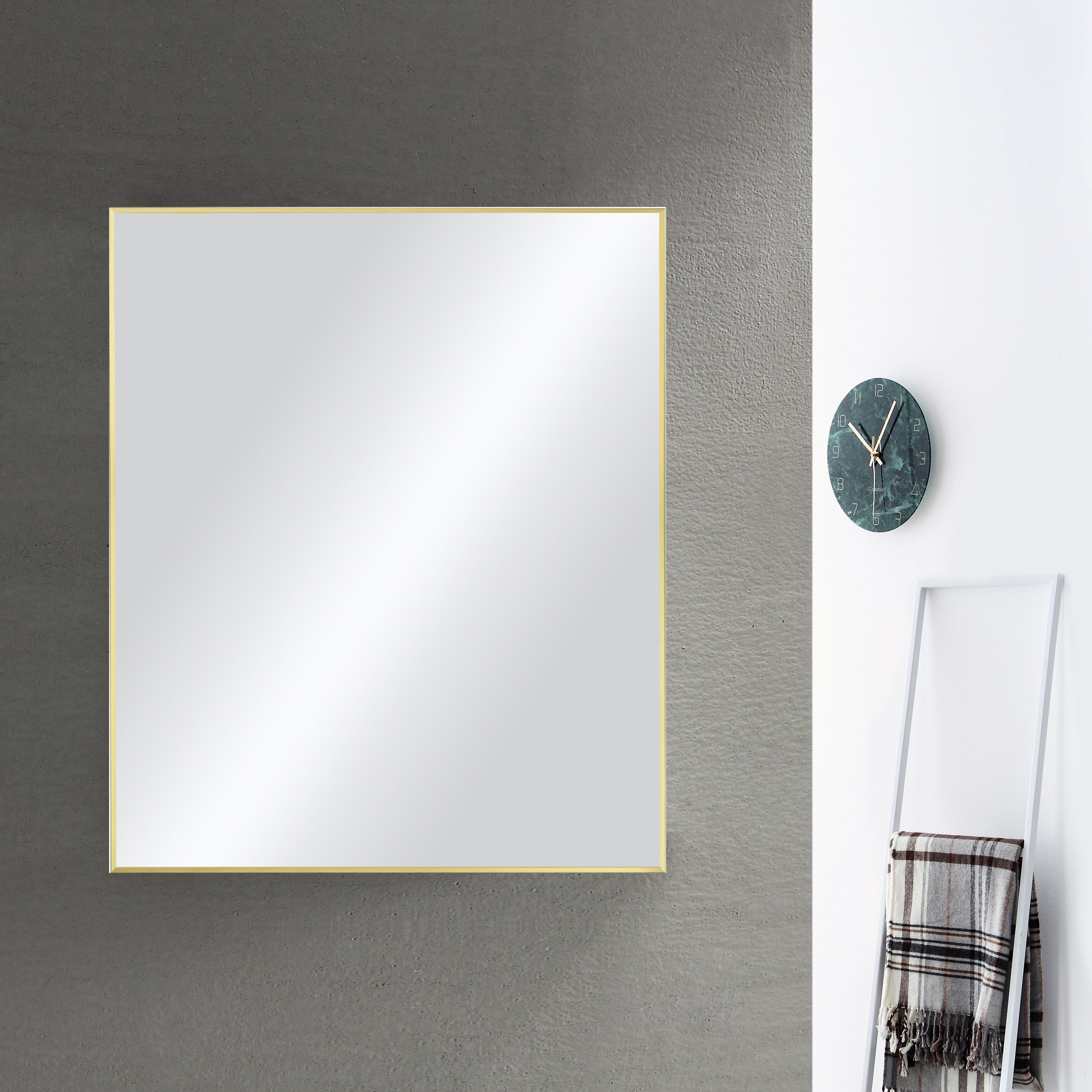 30" x 36" Shatterproof Wall Mount Metal Frame Mirror - FM1-3036