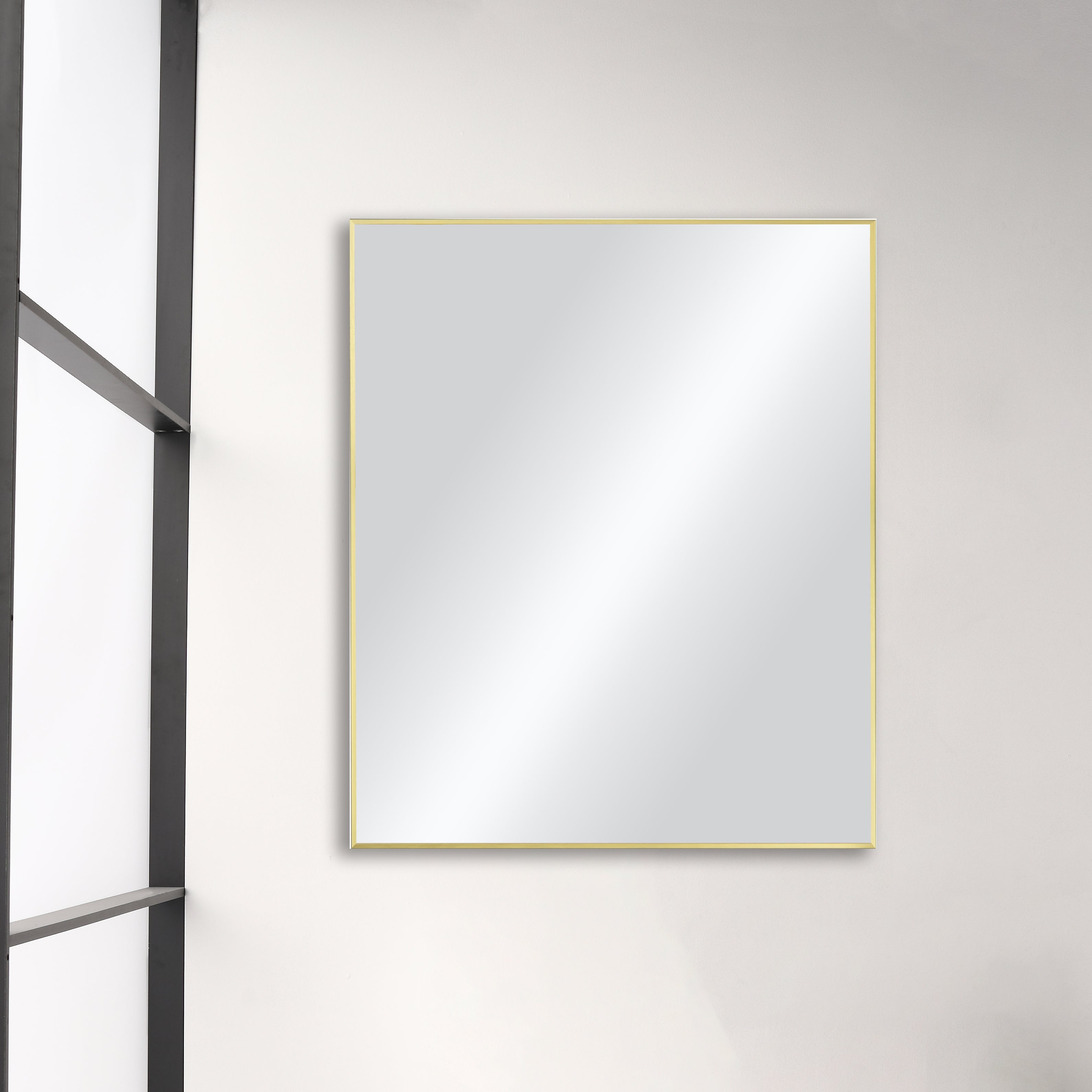 30" x 36" Shatterproof Wall Mount Metal Frame Mirror - FM1-3036