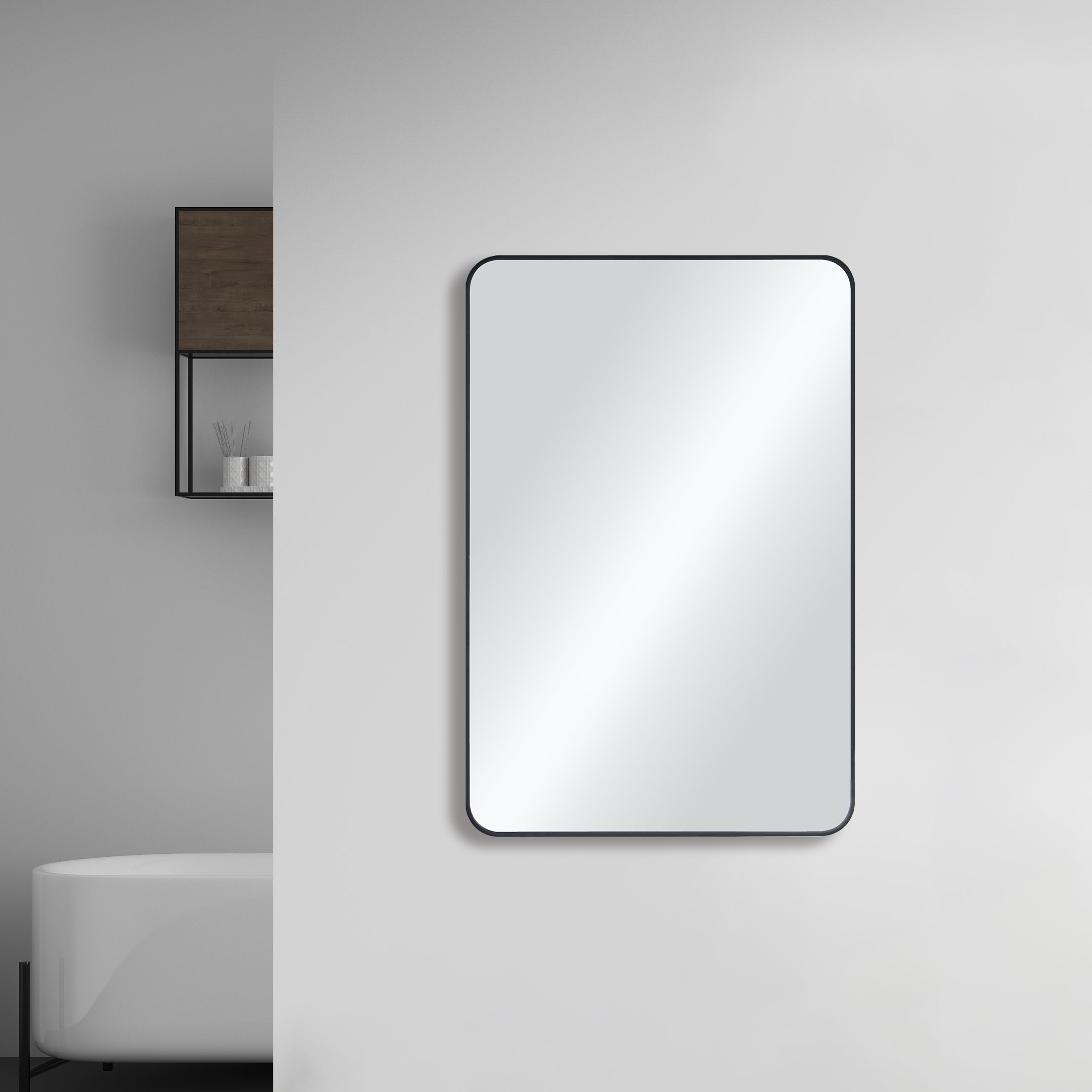 24" x 36" Shatterproof Wall Mount Metal Frame Mirror - FM2-2436