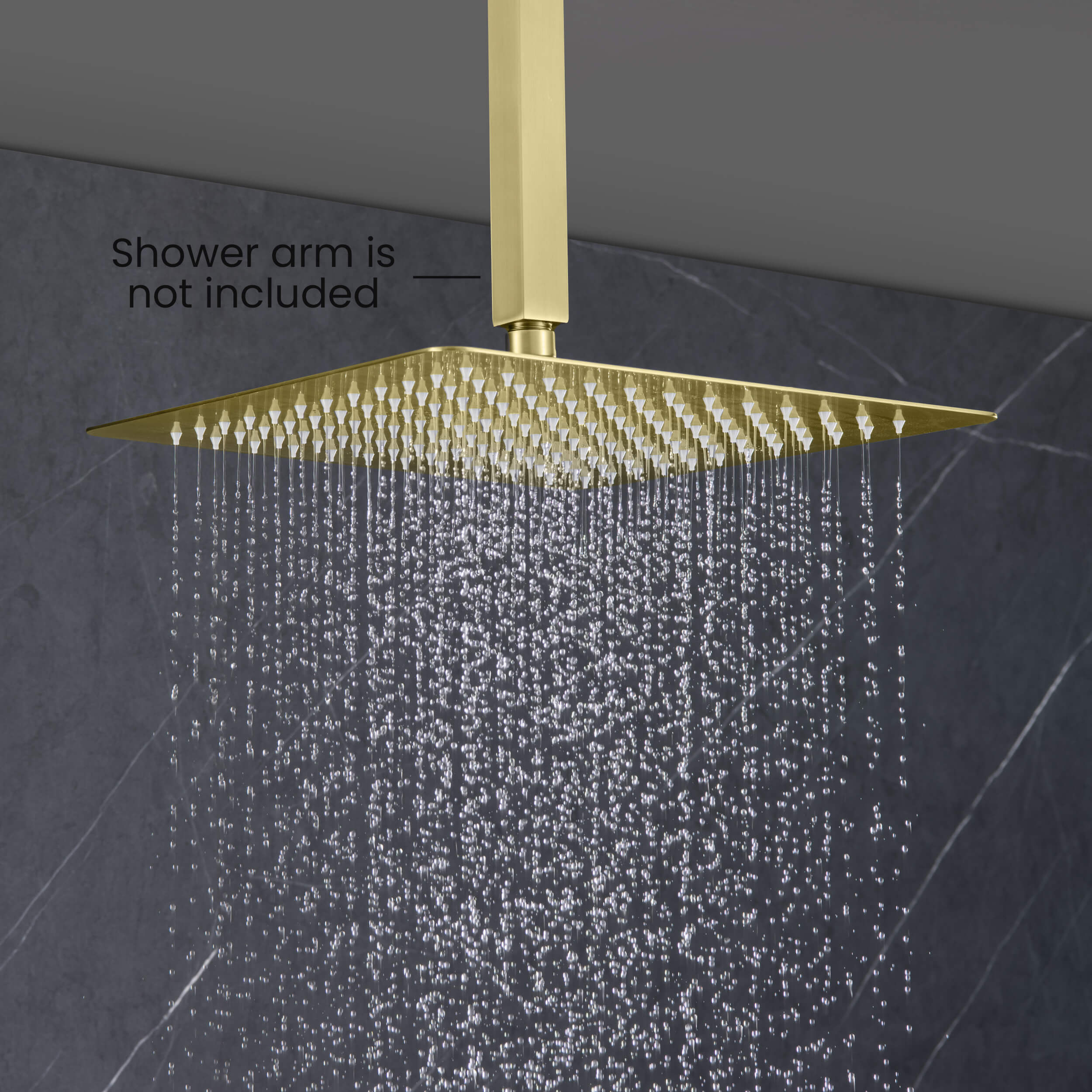 Quadra 12" Metal Rain Shower Head 2mm Ultra Thin Profile - RS103